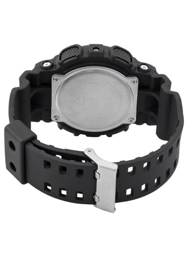 كاسيو ساعة جي شوك للرجال من كاسيو، ساعة تناظرية-رقمية بتوقيت عالمي، موديل GA-100-1A1 - Image 4